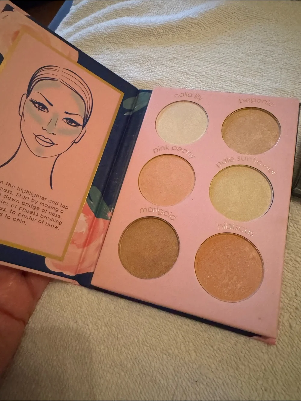 Nicole Miller Rosy Glow Palette in Navy and Pink Floral